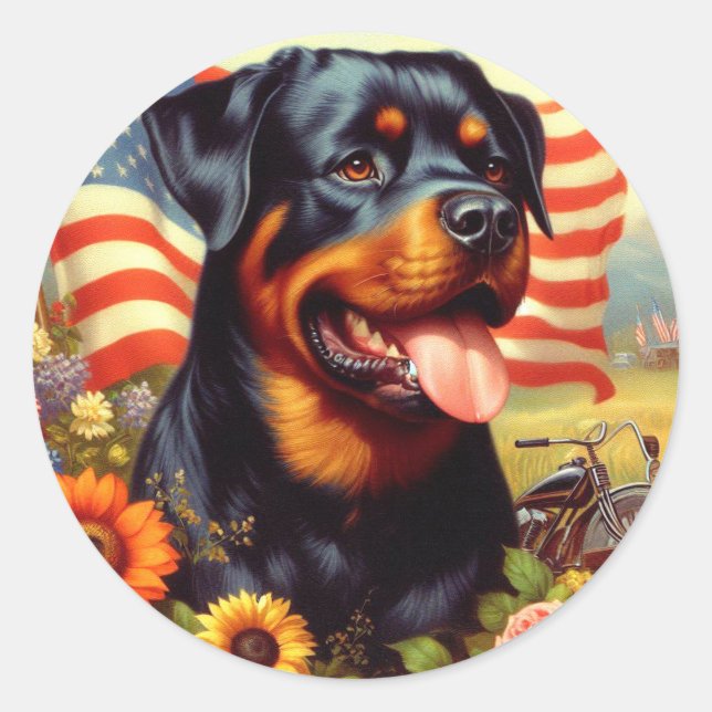 Adesivo Vintage Rottweiler (Frente)