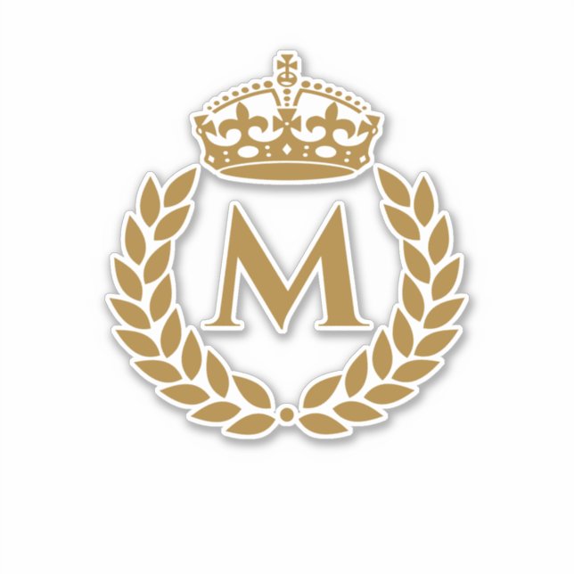 Adesivo Vintage Royal King Ouro Crown Name (Frente)