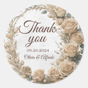 Adesivo Vintage Rustic Beige Ouro Salve a data
