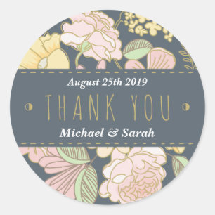 Adesivo Vintage Rustic Flower Garden Weding Sticker