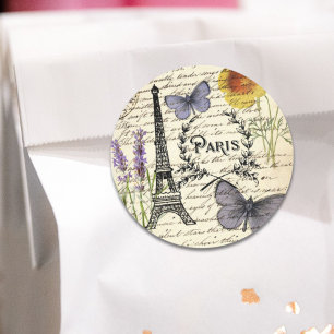 Adesivo vintage rustic french eiffel torre Paris