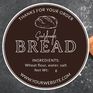 Adesivo Vintage Rustic Sourdough Bread Sticker