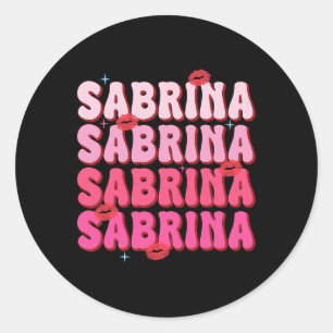 Adesivo Vintage Sabrina Nome Personalizado I Love Sabrina 