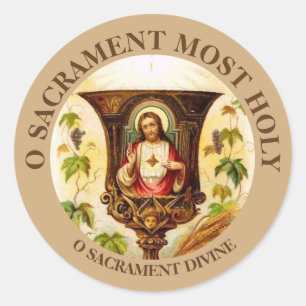 Adesivo Vintage Sagrado Coração de Jesus Chalice