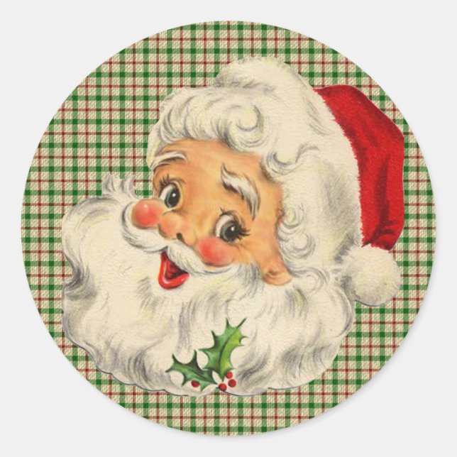 Adesivo Vintage Santa Claus (Frente)