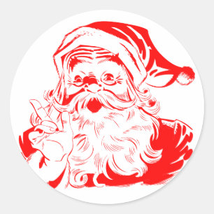 Adesivo Vintage Santa Claus Envelope Seals