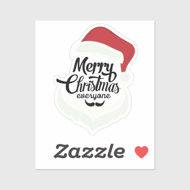 Adesivo Vintage Santa Claus Face Christmas Art (Folha)