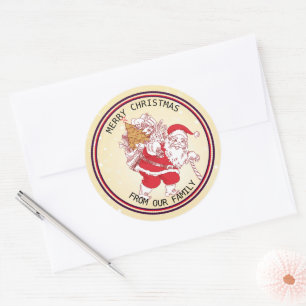 Adesivo Vintage Santa Claus Natal