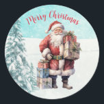 Adesivo Vintage Santa Claus Natal<br><div class="desc">Estes Papais noeis bonitos são perfeitos para cartas, pacotes, sacos de presentes e muito mais, e certamente aumentam o dia do destinatário durante a época de férias. Espero que te faça feliz. Esse é o meu objetivo e a minha paixão! ⭐ Você pode ser criativo e personalizar todas as minhas...</div>