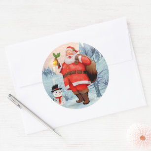 Adesivo Vintage Santa Claus Natal