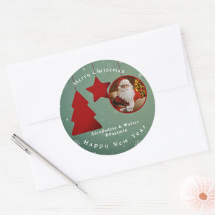 Adesivo Vintage Santa Claus Personalize Natal