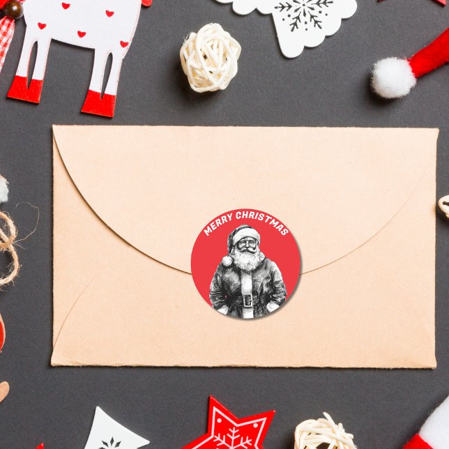 Adesivo Vintage Santa Claus Red (Criador carregado)