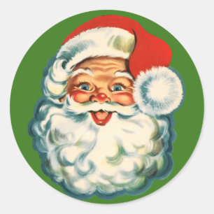Adesivo Vintage Santa Claus Round Sticker