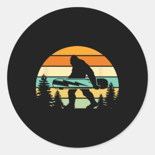 Adesivo Vintage Sasquatch Snowboard Retro Bigfoot Winte