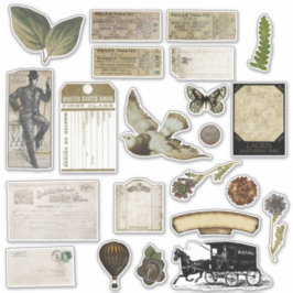 Adesivo Vintage Scrapbook Stickers Vintage Ephemera