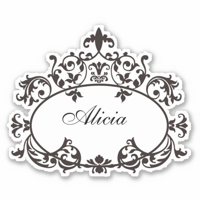 Adesivo Vintage scrollwork (Frente)