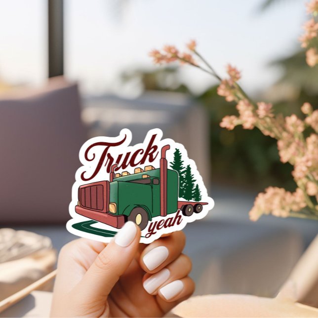 Adesivo Vintage Semi-Truck Funny (Criador carregado)