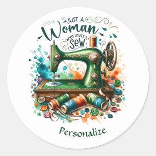 Adesivo Vintage Sewing Machine Seamstress Dressmaker