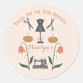 Adesivo Vintage Sewing Machine Seamstress Tailor