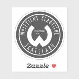 Adesivo Vintage Skateland Whittier California angustiada