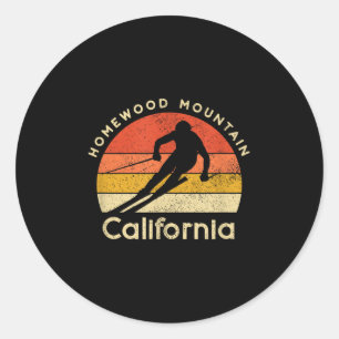 Adesivo Vintage Ski Homewood Mountain California