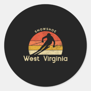 Adesivo Vintage Ski Snowscute Ss Cute Ss West Virginia Mou