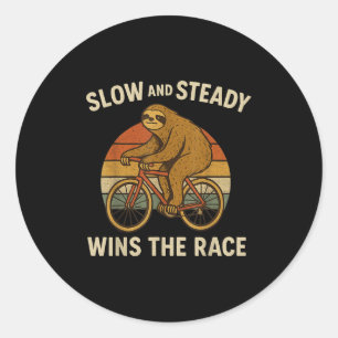 Adesivo Vintage Sloth Riding Bike Funny Retro Cycling