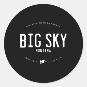 Adesivo Vintage Snowboa, Vintage em desgosto do Big Sky Mo