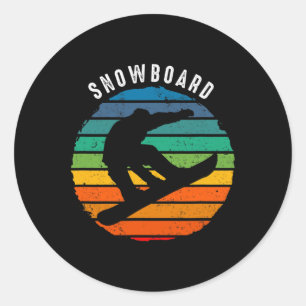 Adesivo Vintage Snowboard Clothing - Snowboard Sunset