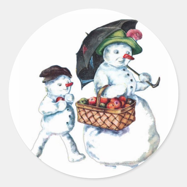 Adesivo Vintage SnowCasal Sticker (Frente)