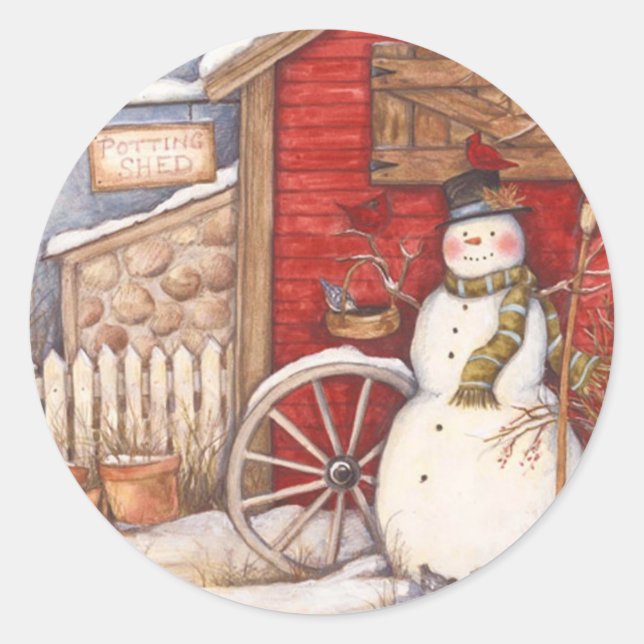 Adesivo Vintage Snowman (Frente)