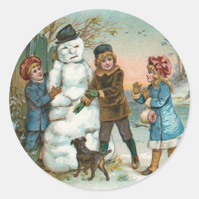 Adesivo Vintage Snowman (Frente)