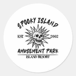 Adesivo Vintage Spooky Island Est 2002 Amusement Park Isla