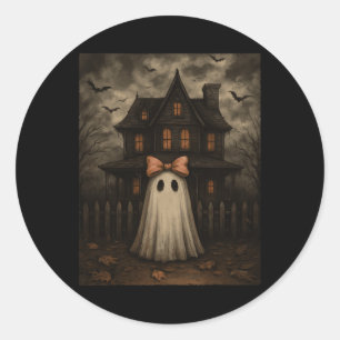 Adesivo Vintage Spooky Scary Ghost Haunted House Meia-noit