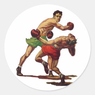 Adesivo Vintage Sports Boxing, Boxers em Luta