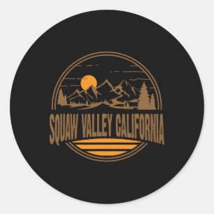 Adesivo Vintage Squaw Valley Califórnia Montanha Caminhada