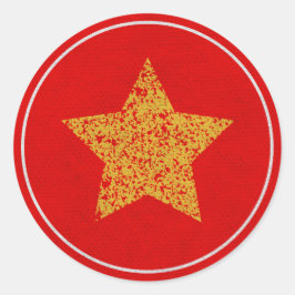 Adesivo Vintage Star Natal Envelope Seals