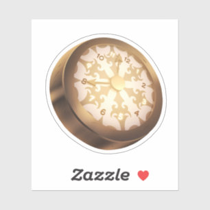 Adesivo Vintage Sticker Clock Steampunk Scrapbook