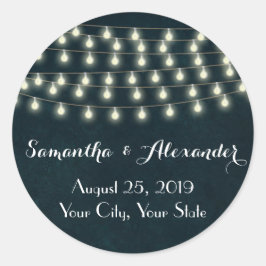 Adesivo Vintage String Luzes Envelope Casamento Selo/ Favo