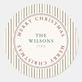 Adesivo Vintage stripes de Natal elegantes