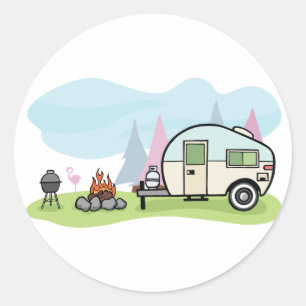 Adesivo Vintage Style Camper Stickers