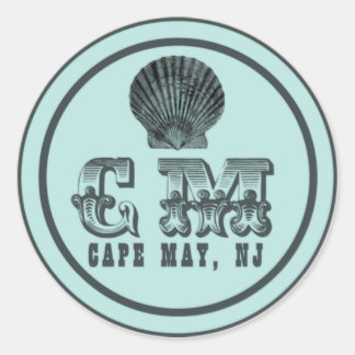 Adesivo Vintage Style Cape May NJ Beach Tag Stickers