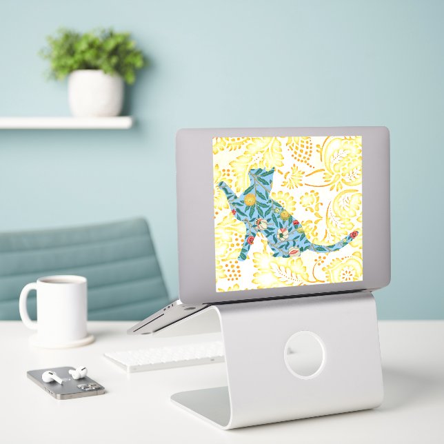 Adesivo Vintage Style Fun Cat Large Stick (Laptop na mesa)