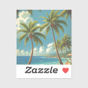 Adesivo Vintage Style Havaiano Viagem Aloha Do Havaí