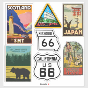 Adesivo Vintage style Viagem Stickers