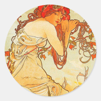 Adesivo Vintage Summer por Alphonse Mucha