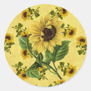 Adesivo Vintage Sunflower