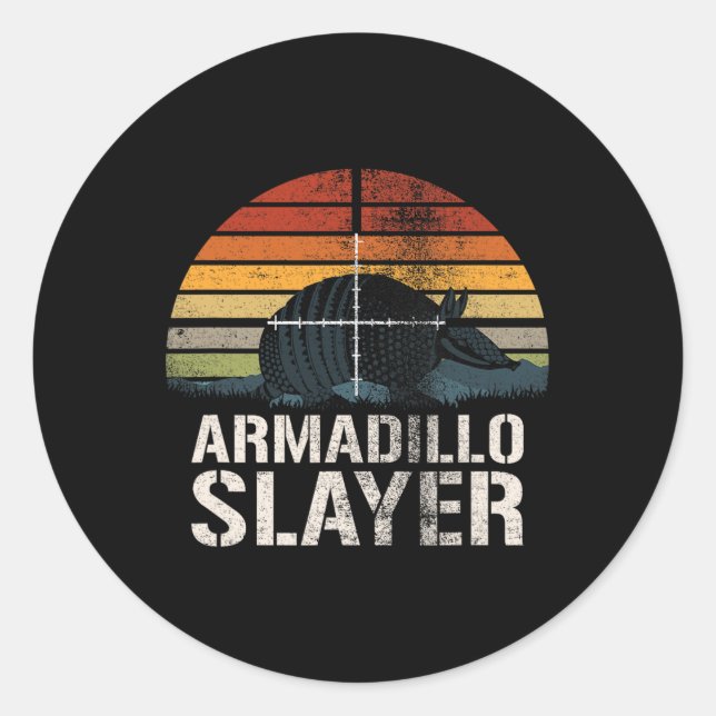 Adesivo Vintage Sunset Armadillo Slayer Armadillo Hunter G (Frente)