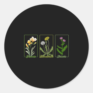 Adesivo Vintage Sutitle Flowers Freesia Dandelion Thiste
