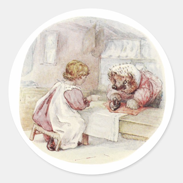 Adesivo Vintage Tale da lavanderia Tiggy Winkle Ironing (Frente)